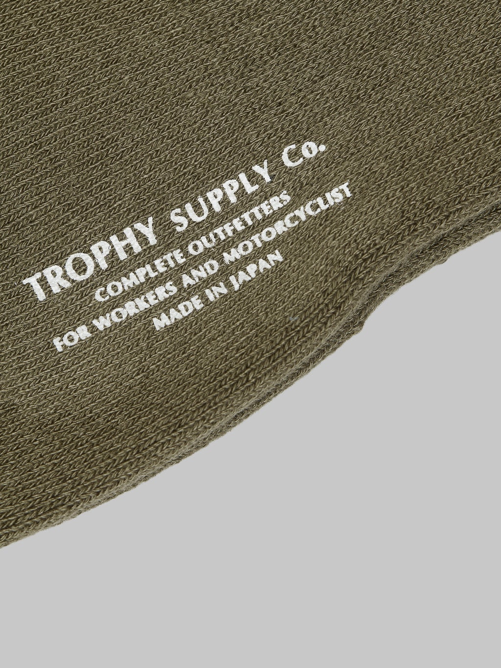 trophy clothing regular boots socks olive stamped logo