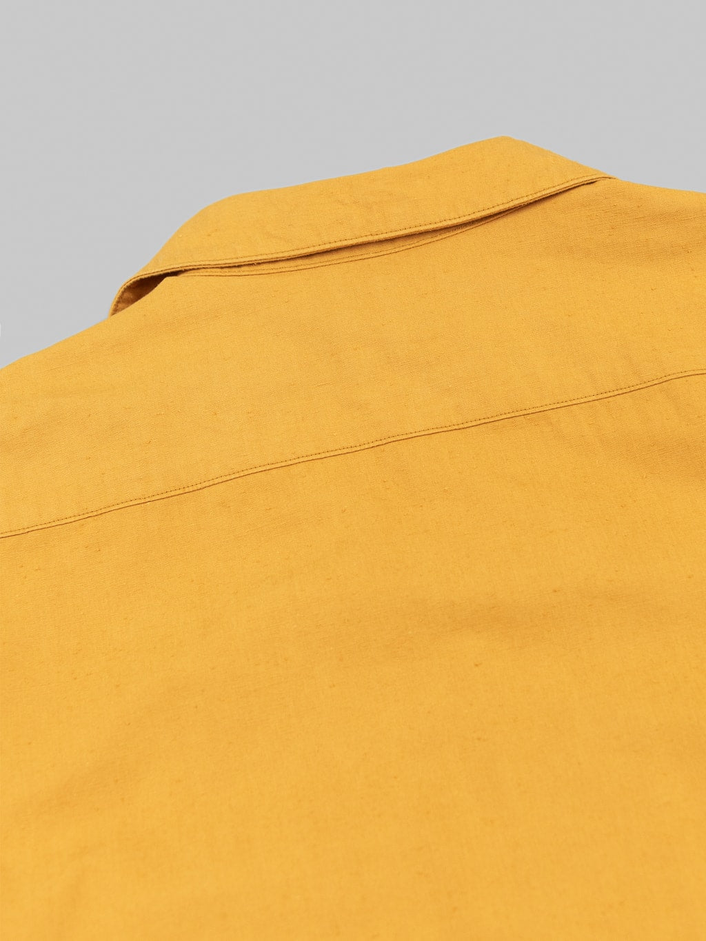 ues denim mechanic shirt sleeves shirt pumpkin yellow back collar