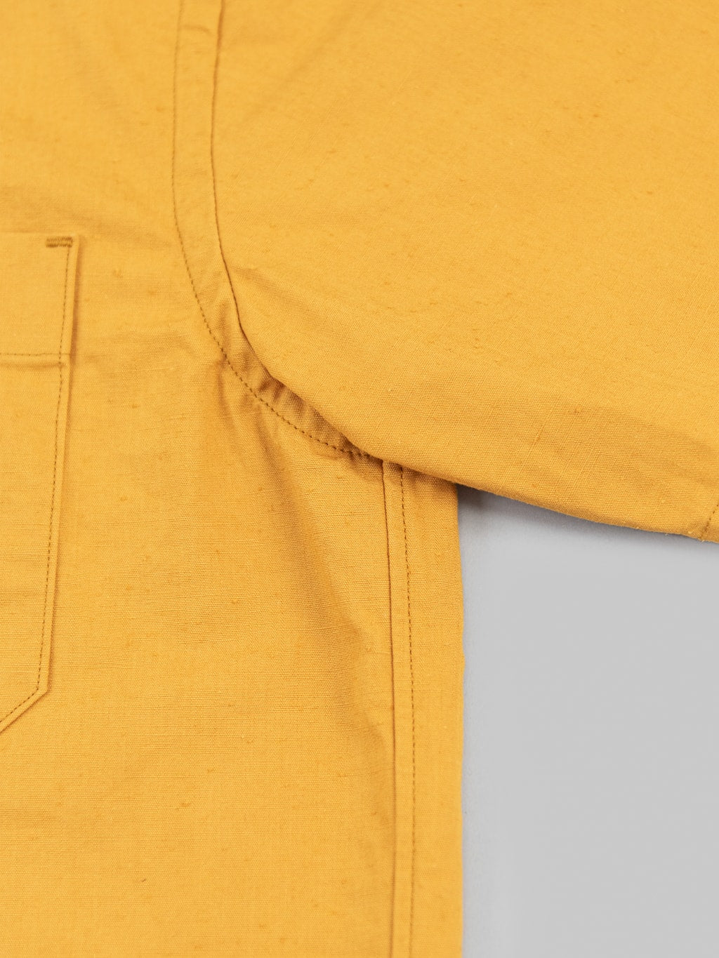 ues denim mechanic shirt sleeves shirt pumpkin yellow cotton