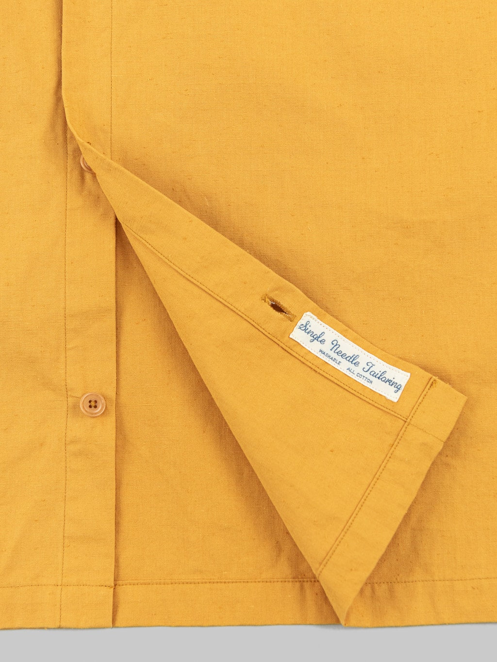 ues denim mechanic shirt sleeves shirt pumpkin yellow tag interior
