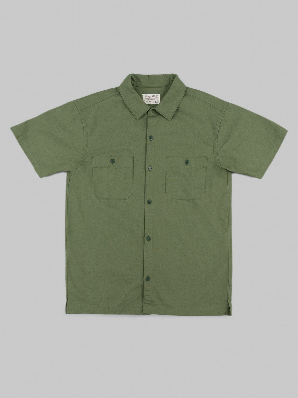 ues denim mechanic shirt sleeves shirt sage green