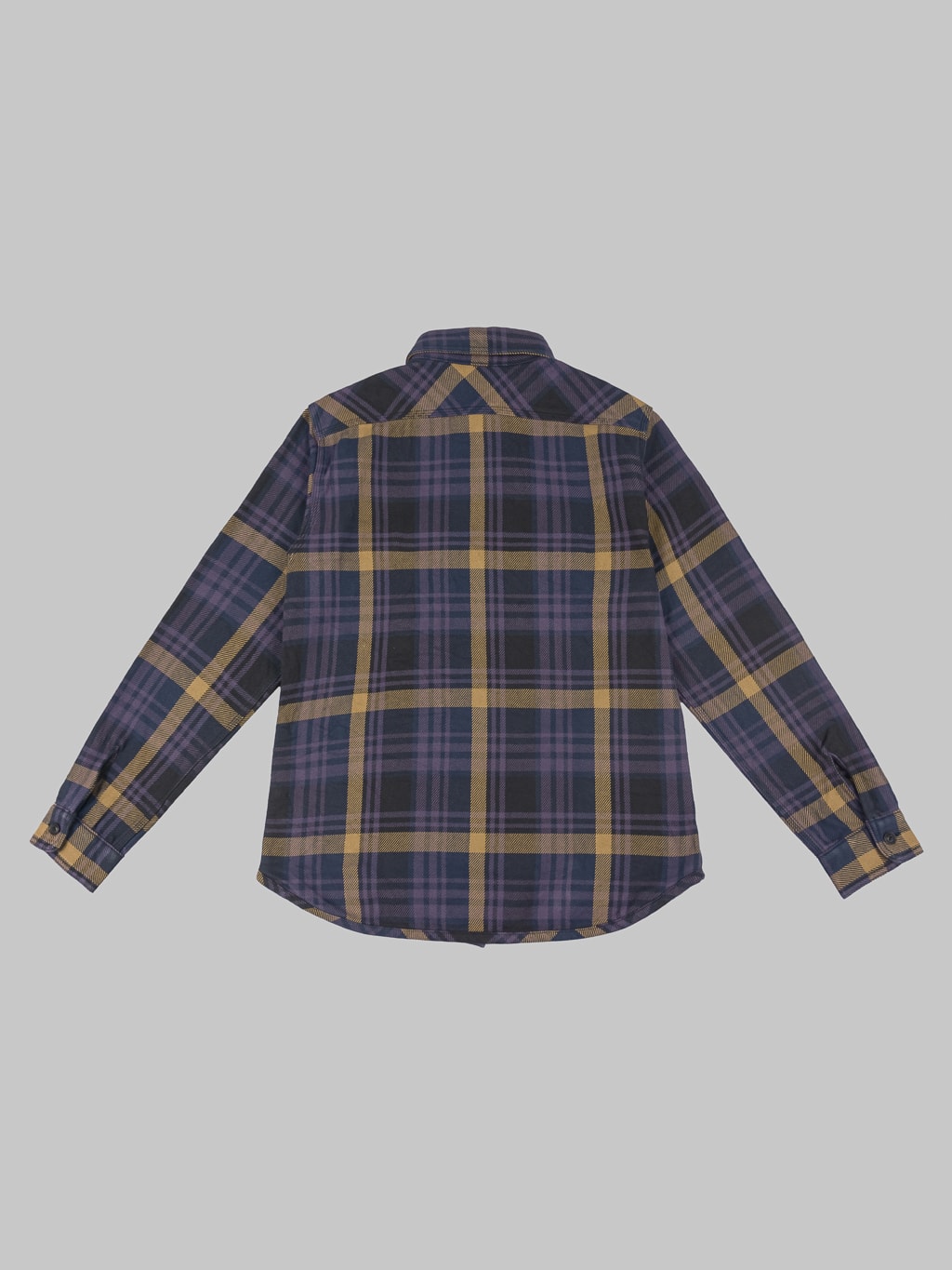 ues extra heavy selvedge flannel shirt navy back