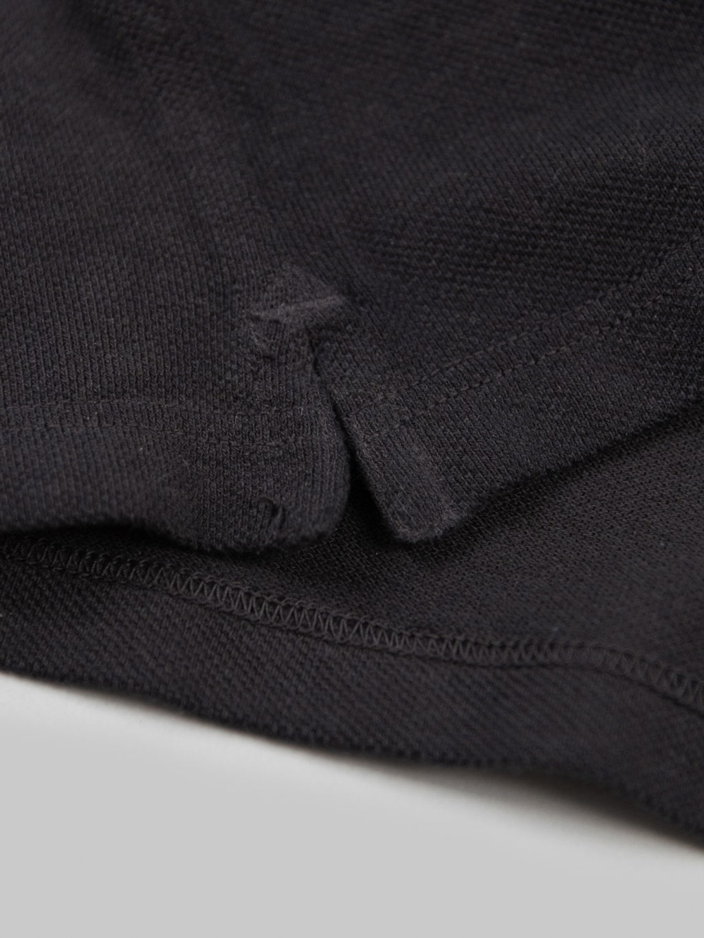 ues polo shirt black 100 cotton fabric