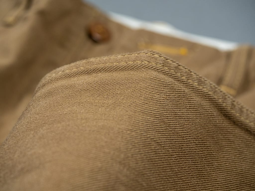 UES Regular Chino Olive-Brown Fabric Details