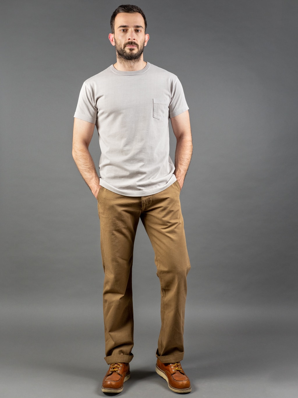 UES Regular Chino Olive-Brown Front Fit